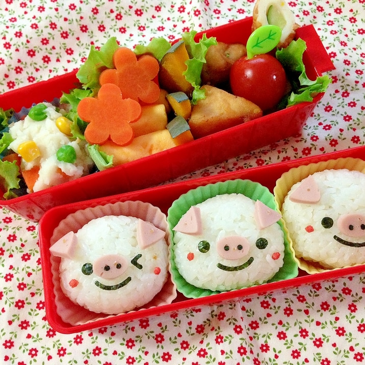 簡単キャラ弁 こぶたちゃんのデコおにぎり レシピ 作り方 By Cherry05 楽天レシピ 簡単キャラ弁 こぶたちゃんのデコおにぎり レシピ 作り方 By Cherry05 楽天レシピ